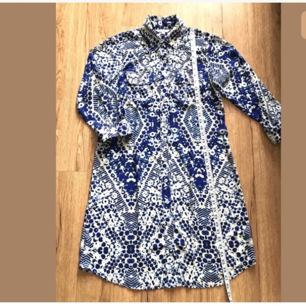 Cabi || Blue White Button Down Dress - Picture 9 of 10